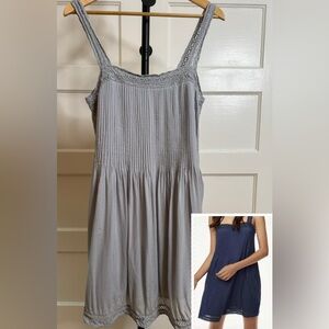 ❤️ Wilfred Leone Gray Sleeveless Dress with Lace Detail